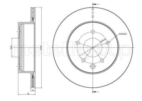 Гальмівний диск зад. Qashqai/X-Trail/Leaf/Koleos 01- (292x16) CIFAM 800-797C