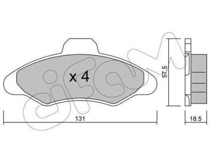 FORD колодки гальмів.передн.Escort 90- CIFAM 822-071-0