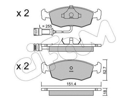 Тормозные колодки пер. Ford Escort/Sierra 84-99 (ATE) CIFAM 822-094-0