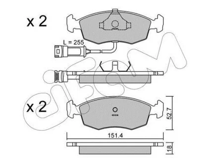 Тормозные колодки пер. Ford Escort/Sierra 84-99 (ATE) CIFAM 822-094-0
