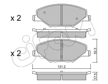 Гальмівні колодки пер. Skoda Fabia II-III 11- /VW Polo 10- (TRW) CIFAM 822-1006-0