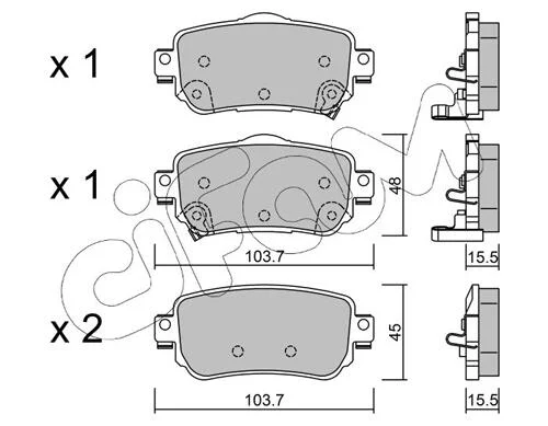 Тормозные колодки зад. Nissan X-Trail/Qashqai II 13- (TRW) CIFAM 822-1011-0 (фото 1)