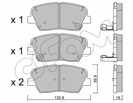 Тормозные колодки пер. Hyundai Genesis/KIA Carens 1.7-3.0 10- CIFAM 822-1026-0