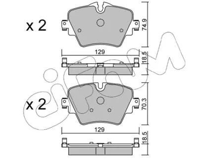 BMW гальмівні колодки передн.1 F40, 2,3 G20,4,5 G30, X1 F48, X2, X3 G01, X4 CIFAM 822-1037-0