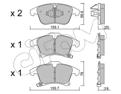 Тормозные колодки пер. Ford Galaxy/Mondeo V 1.0-2.5 12- CIFAM 822-1039-0