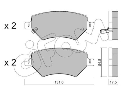 DR Гальмівні колодки передні DR 5 1.6 07-11 CIFAM 822-1049-0