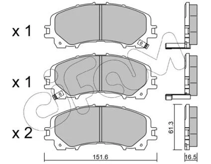 Гальмівні колодки пер. QX50/Q70/Q60/Navara/Qashqai/Murano/Pathfinder/Koleos 01- CIFAM 822-1082-0