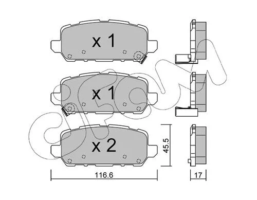 HONDA колодки гальм. задн. H-RV 1,5-1,6 15- CIFAM 822-1084-0 (фото 1)