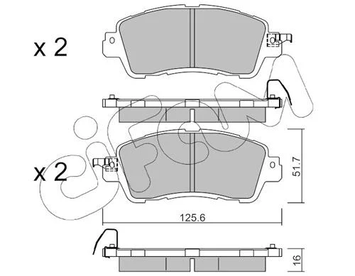 NISSAN Колодки гальмівні KICKS CIFAM 822-1085-0 (фото 1)
