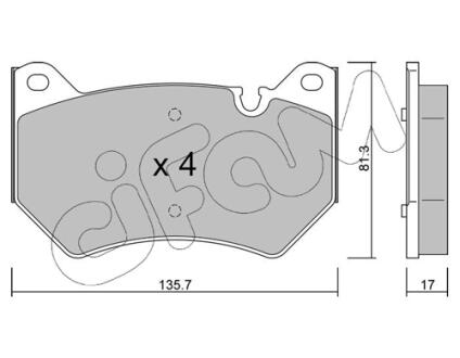 AUDI гальмівні колодки передні Q5 16- CIFAM 822-1170-0