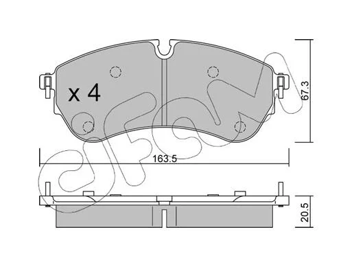 Гальмівні колодки пер.VW HCV Crafter 2.0 16- CIFAM 822-1173-0 (фото 1)