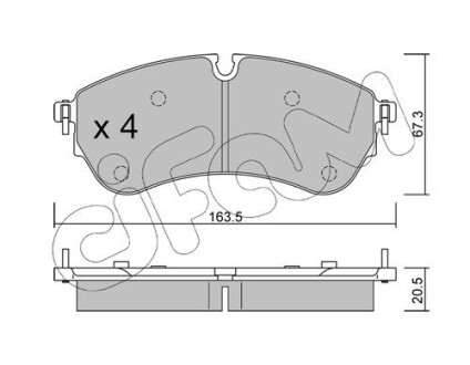 Тормозные колодки пер.VW HCV Crafter 2.0 16- CIFAM 822-1173-0