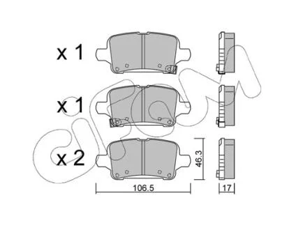 OPEL гальмівний колодки задні INSIGNIA B 17- CIFAM 822-1180-0