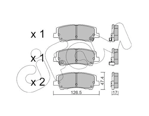 FORD USA гальмівні колодки задні MUSTANG 14- CIFAM 822-1184-0 (фото 1)