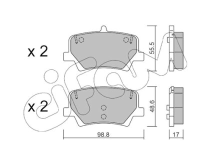VOLVO колодки гальм. задні XC40 17- CIFAM 822-1187-0