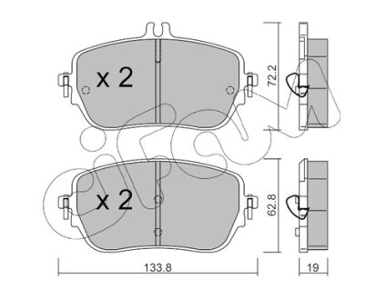 DB Гальм. колодки передн. A-CLASS (W177) A 160 d (177.002) 19-, CLA (C118) CLA 180 (118.384) 19- CIFAM 822-1193-0