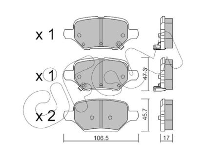 Фото chevrolet комплект гальмівних колодок trax 1.8 awd 13-, opel mokka x 1.6 cdti 15- CIFAM 822-1213-0 CHEVROLET Комплект гальмівних колодок TRAX 1.8 AWD 13-, OPEL MOKKA X 1.6 CDTI 15- CIFAM 822-1213-0