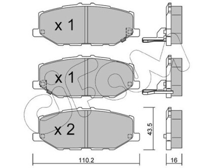 SUZUKI колодки гальм. передні JIMNY (A6G) 1.5 AllGrip 18- CIFAM 822-1215-0