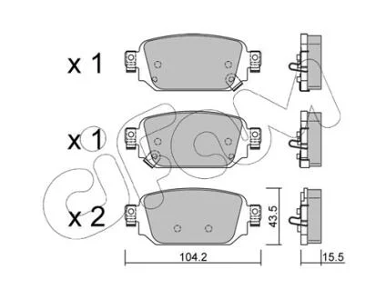 MAZDA гальмівні колодки задн. 3 13-, CX-3 CIFAM 822-1238-0