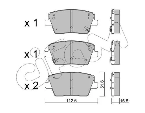 HYUNDAI Гальмівні колодки задні i30 (PDE, PD, PDEN) 2.0 N 17- CIFAM 822-1242-0 (фото 1)