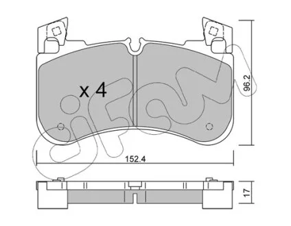 LAND ROVER Комплект гальмівних колодок передн. DISCOVERY V 3.0D 16- CIFAM 822-1251-0