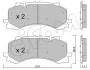 VW Комплект гальмівних колодок передні TOUAREG (CR7, RC8) 3.0 R 4motion 20-, AUDI A6 C8 (4A2) 50 TDI Mild Hybrid quattro 18- CIFAM 822-1252-0 (фото 1)
