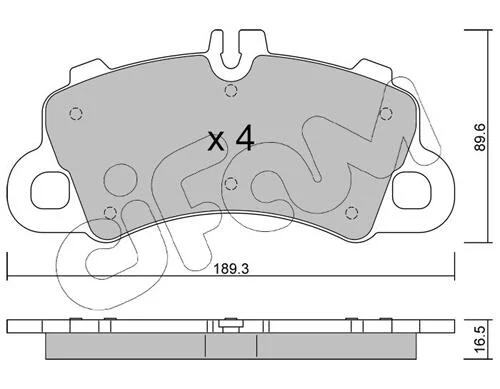 PORSCHE Комплект гальмівних колодок передні CAYENNE (9YA) 3.0 AWD (9YAAA1) 17- CIFAM 822-1259-0 (фото 1)