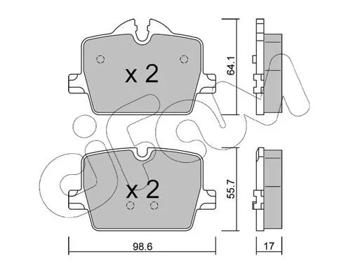 BMW Колодки гальмівні задні 3 (G20, G80, G28) 330 d, 4 купе (G22, G82), G26, G23, G29 CIFAM 822-1265-0 (фото 1)