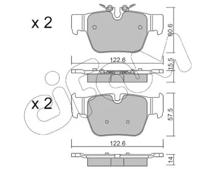 BMW Колодки гальмівні задні F44, F39, MINI CIFAM 822-1267-0