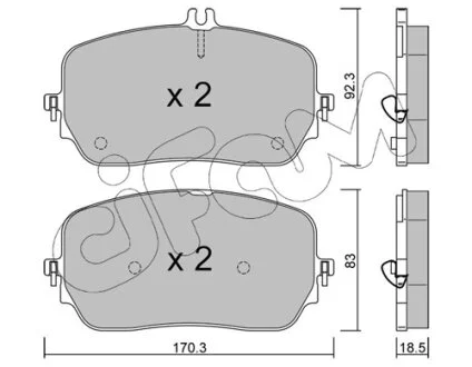 DB гальмівні колодки передн. GLE (V167) 18- CIFAM 822-1272-0