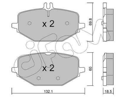 DB Гальмівні колодки задн. W463, V167, X167 CIFAM 822-1274-0