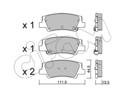 Фото hyundai колодки гальмівні задні tucson 1.6 crdi 20-, kia CIFAM 822-1299-0 HYUNDAI Колодки гальмівні задні TUCSON 1.6 CRDi 20-, KIA CIFAM 822-1299-0