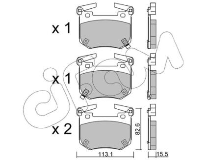 Фото kia комплект гальміних колодок задні stinger (ck) 3.3 t-gdi 17- CIFAM 822-1307-0 KIA Комплект гальміних колодок задні STINGER (CK) 3.3 T-GDI 17- CIFAM 822-1307-0