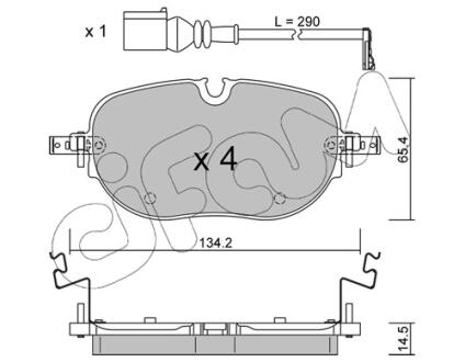 VW Гальмівні колодки передні ID.3 Electric 19-, Cupra Born Electric 21- CIFAM 822-1318-0