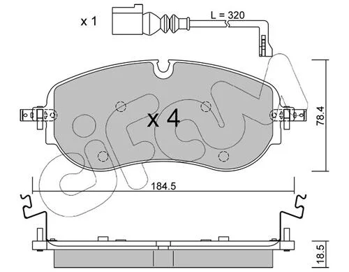 VW Гальмівні колодки передні ID.4 Electric 21-, ID.5 Electric 21-, Q4 Sportback (F4N) Electric 21- CIFAM 822-1320-0 (фото 1)