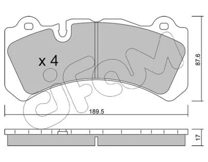 VOLVO Комплект гальмівних колодок передні S60 II (134) 2.0 Polestar AWD, V90 II Універсал (235) T8 Recharge AWD 23- CIFAM 822-1328-0