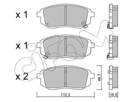 DACIA Колодки гальмівні передні SPRING EV (B6M1) 20- CIFAM 822-1353-0