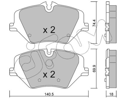 BMW Колодки гальм. передні 2 Active Tourer (U06), X1 (U11), X2 (U10) CIFAM 822-1354-0
