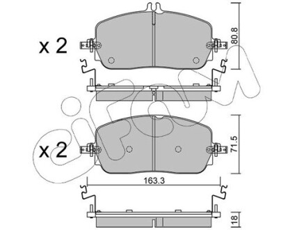 DB Колодки гальмівні передні W206, S206 CIFAM 822-1357-0