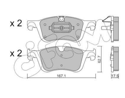 Фото db комплект гальмівних колодок передні citan tourer (w420) 108 cdi (420.713) 21-, renault kangoo iii мінівен blue dci 95 (kjab) 21- CIFAM 822-1365-1 DB Комплект гальмівних колодок передні CITAN Tourer (W420) 108 CDI (420.713) 21-, RENAULT KANGOO III Мінівен Blue dCi 95 (KJAB) 21- CIFAM 822-1365-1