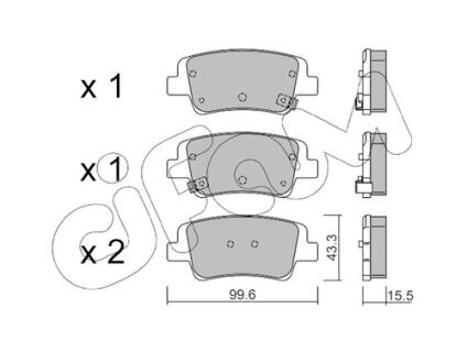 HYUNDAI Комплект гальмівних колодок задні ELANTRA VII Ліфтбек (CN7) 1.6 20- CIFAM 822-1371-0
