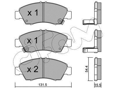 Тормозные колодки пер. Honda Civic 87-01 (sumitomo) CIFAM 822-138-0 (фото 1)