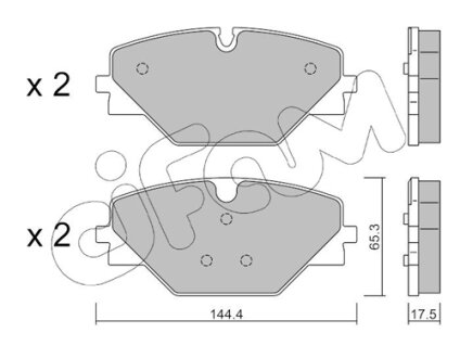LAND ROVER Колодки гальм. задн. RANGE ROVER SPORT III 3.0 22-, RANGE ROVER V 21- CIFAM 822-1393-0