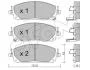 NISSAN Комплект гальмівних колодок передні ARIYA (FE0) EV 20-, MITSUBISHI OUTLANDER IV (DG, GM_W) 2.5 (GM4W, ZM2) 21-, RENAULT ESPACE VI (RHN) E-TECH 200 Hybrid 23- CIFAM 822-1398-0 (фото 1)