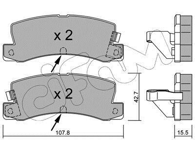 Тормозные колодки зад. Avensis/Corolla/Camry/Corona/Celica/Carina/RX/ES 87-07 CIFAM 822-161-2