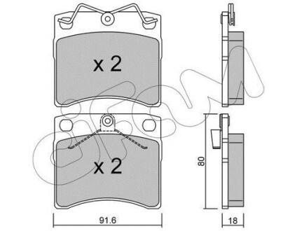 Тормозные колодки пер. Transporter (96-03) CIFAM 822-163-1