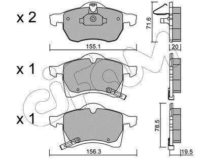 OPEL Тормозные колодки передн. Astra G/H, Combo,Zafira CIFAM 822-258-0