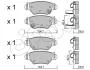 Тормозные колодки зад. Astra G 98-05 (Bosch) CIFAM 822-259-0 (фото 1)
