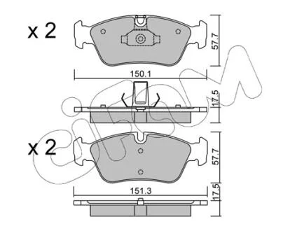 BMW Колодки тормозные передние E36,46 316-325 98- CIFAM 822-260-0