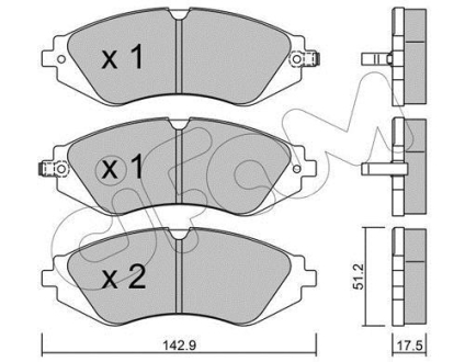 CHEVROLET гальмівні колодки передн. Lacetti, Epica 2.0 CIFAM 822-294-0